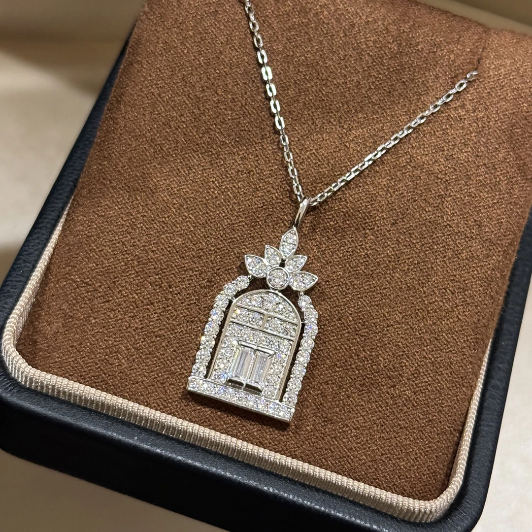 Fine Jewelry Full of Zircon Door Shaped Pendant Necklace for Women .Love Necklace. Anniversary Gift
Fine Jewelry Full of Zircon Door Shaped Pendant Necklace for Women .Love Necklace. Anniversary Gift