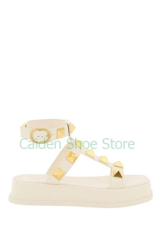 Luxury Brown Rivet Thick Sole Sandals Women Summer Brand Round Toe Slingback Sandals Ladies Party Fashion Real Leather Shoes
Luxury Brown Rivet Thick Sole Sandals Women Summer Brand Round Toe Slingback Sandals Ladies Party Fashion Real Leather Shoes