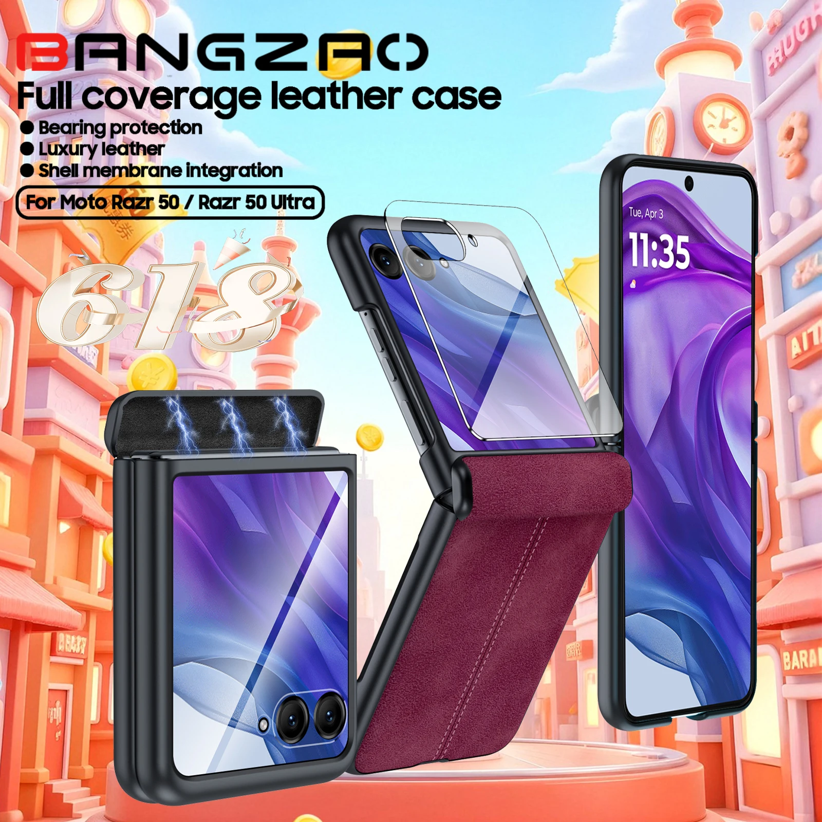 618 покупок, для Moto Razr 50/50 Ultra Защита шарниров, защитная пленка HD, кожаный защитный чехол 60/60 Pro/60 Ultra Чехол для телефона
618 покупок, для Moto Razr 50/50 Ultra Защита шарниров, защитная пленка HD, кожаный защитный чехол 60/60 Pro/60 Ultra Чехол для телефона