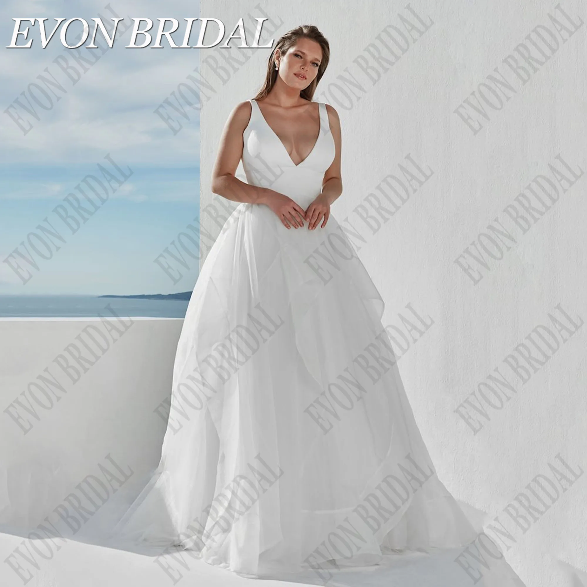 EVON BRIDAL Simple Classic 2025 Wedding Dress Plus Size Satin A-Line Satin Backless Vestidos Novias Boda Bride Gowns Custom Made
EVON BRIDAL Simple Classic 2025 Wedding Dress Plus Size Satin A-Line Satin Backless Vestidos Novias Boda Bride Gowns Custom Made