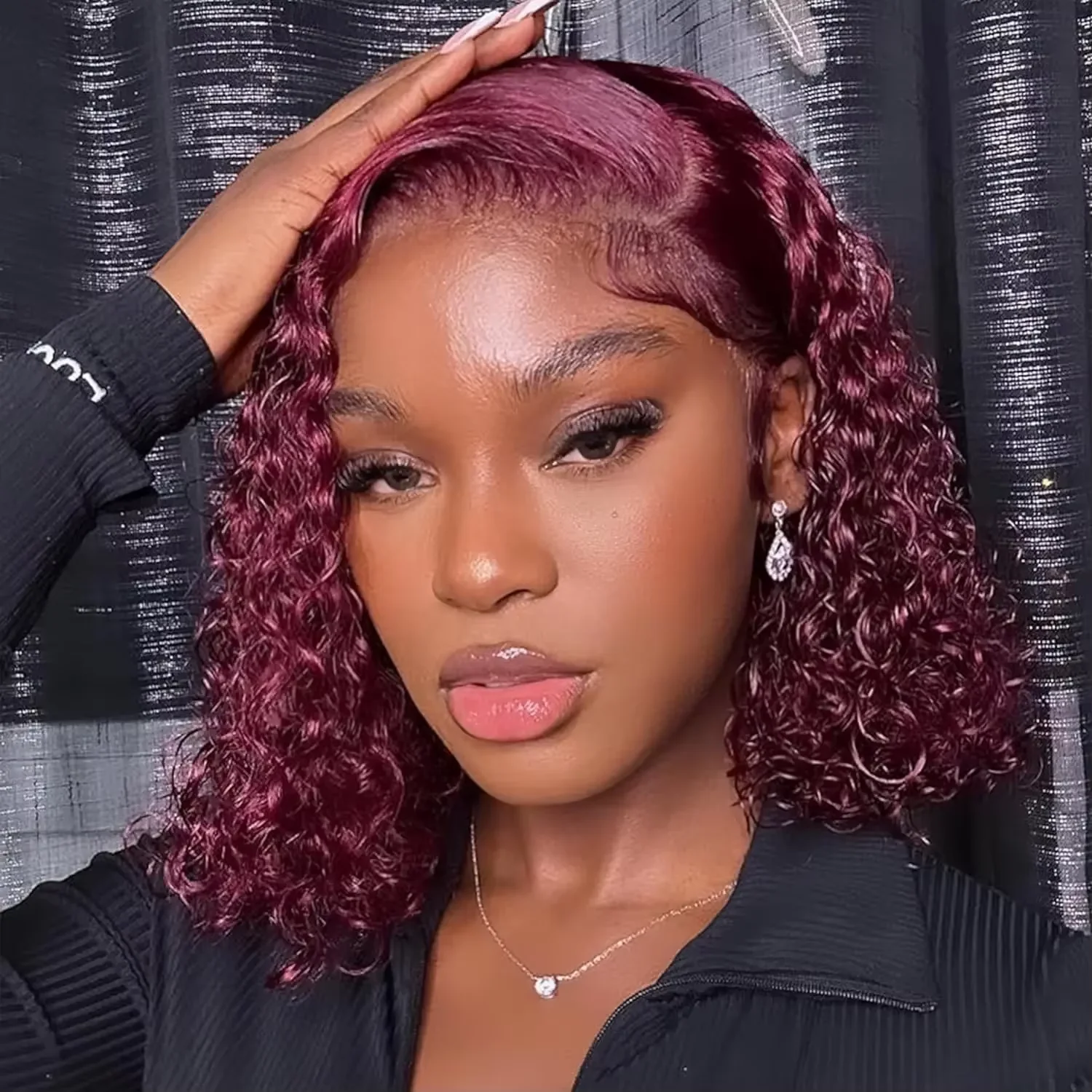 99J Burgundy Short Bob Glueless Hair Wig 13x4 Lace Front Wig Human Hair Red Colored Deep Wave Lace Frontal Wig For Women
99J Burgundy Short Bob Glueless Hair Wig 13x4 Lace Front Wig Human Hair Red Colored Deep Wave Lace Frontal Wig For Women