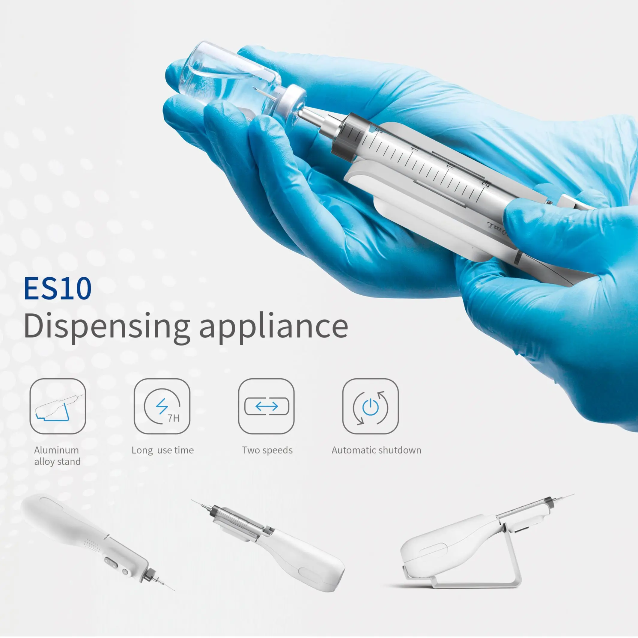 CONTEC ES10 Dispensing Appliance 20 ml Syringe.Rechargeable Lithium Battery Full-Function Protection Two Dispensing Speeds
CONTEC ES10 Dispensing Appliance 20 ml Syringe.Rechargeable Lithium Battery Full-Function Protection Two Dispensing Speeds