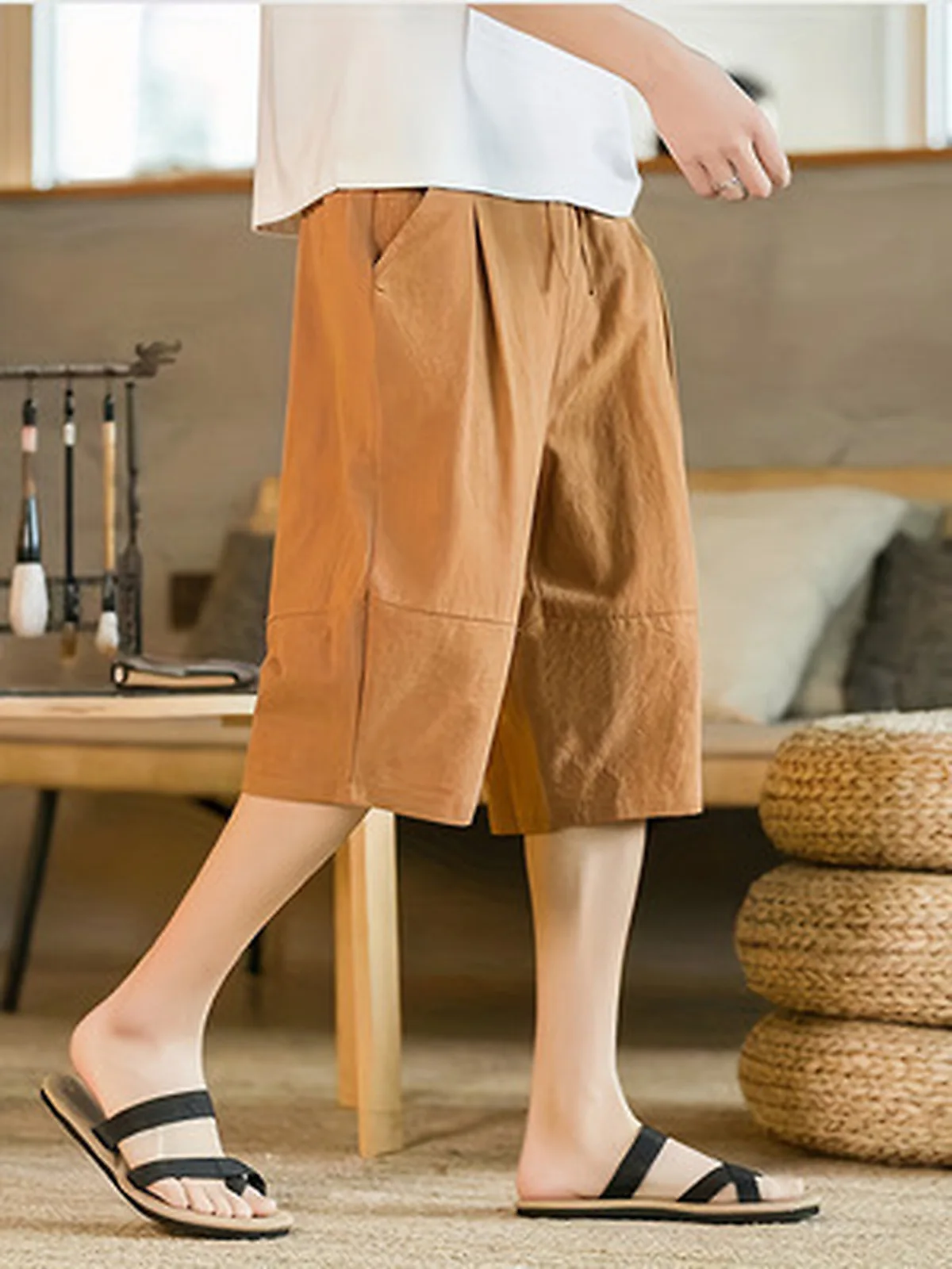 Japanese Style Seven Inch Loose Pants - Lightweight Breathable, Comfortable Versatile For Daily Casual Wear In Summer
Japanese Style Seven Inch Loose Pants - Lightweight Breathable, Comfortable Versatile For Daily Casual Wear In Summer