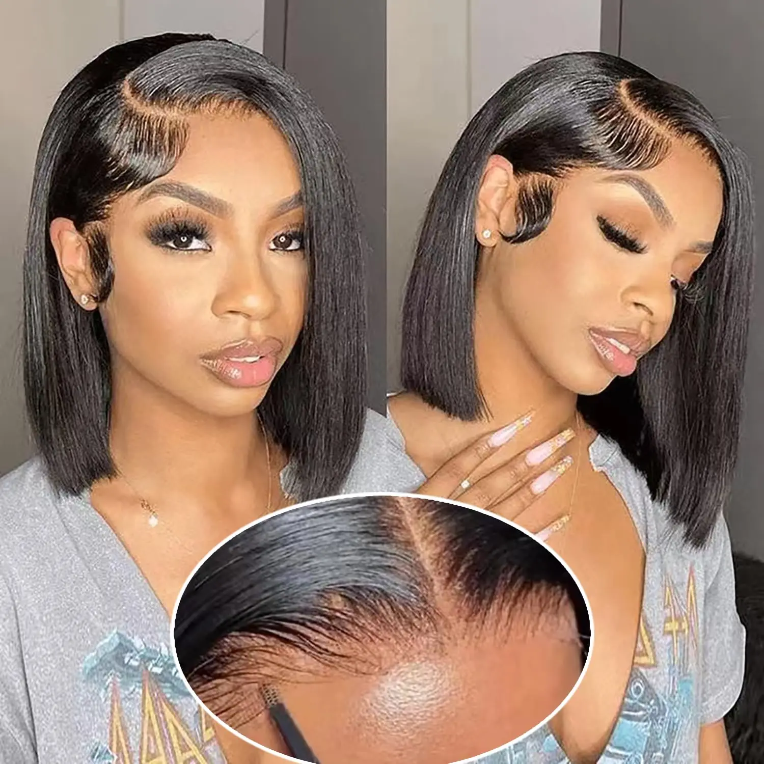 Straight Wear Go Glueless Human Hair Wig Pre Cut Pre Bleached Short Bob Glueless Human Hair Wig 4x4 13x4 Black Lace Front Wigs
Straight Wear Go Glueless Human Hair Wig Pre Cut Pre Bleached Short Bob Glueless Human Hair Wig 4x4 13x4 Black Lace Front Wigs