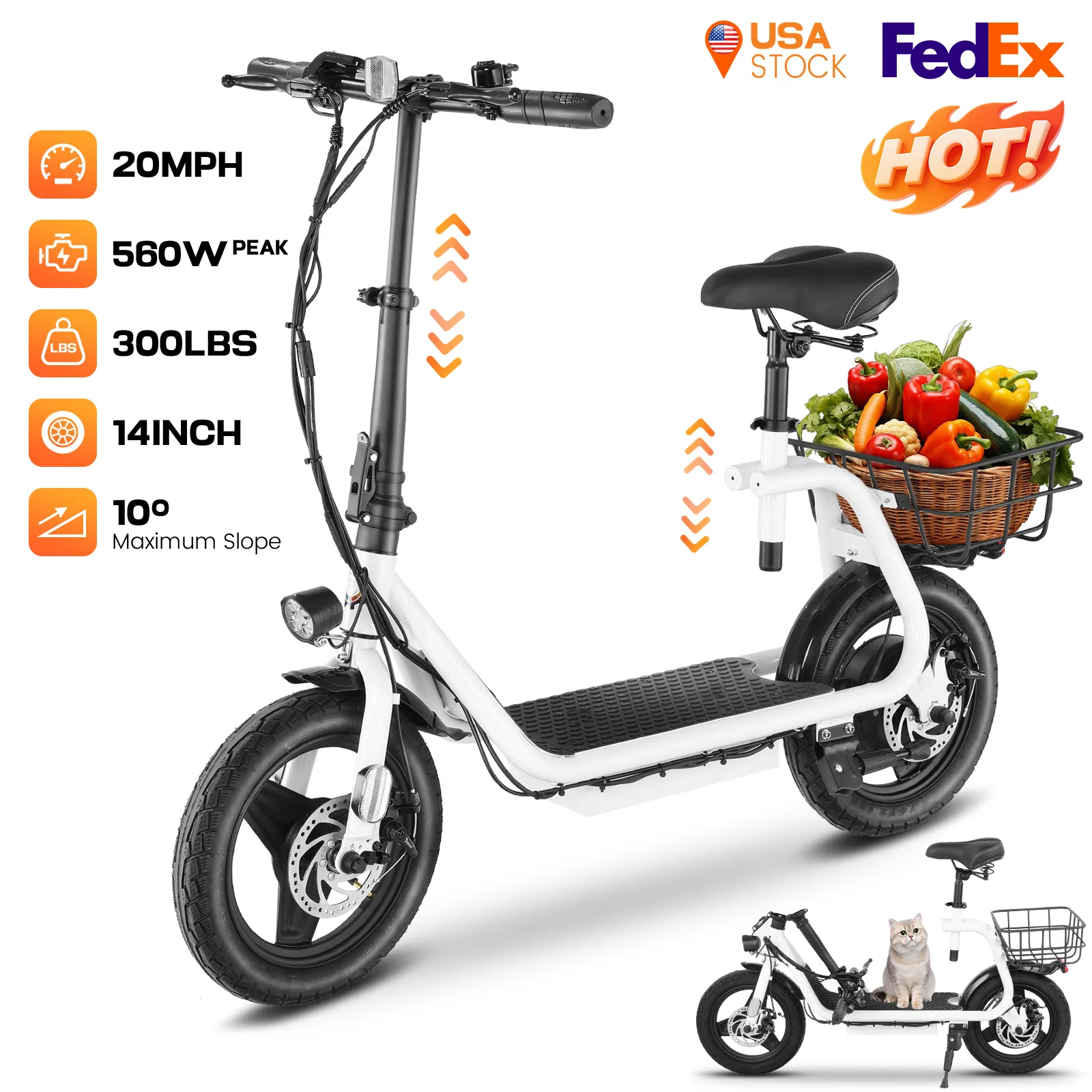 Электрический скутер 350 Вт с пиком сиденья, аккумулятор 560 Вт, 188 Втч, диапазон 15 ми, 20 миль в час, 14 дюймов, амортизирующие шины, двойной дисковый тормоз
Электрический скутер 350 Вт с пиком сиденья, аккумулятор 560 Вт, 188 Втч, диапазон 15 ми, 20 миль в час, 14 дюймов, амортизирующие шины, двойной дисковый тормоз