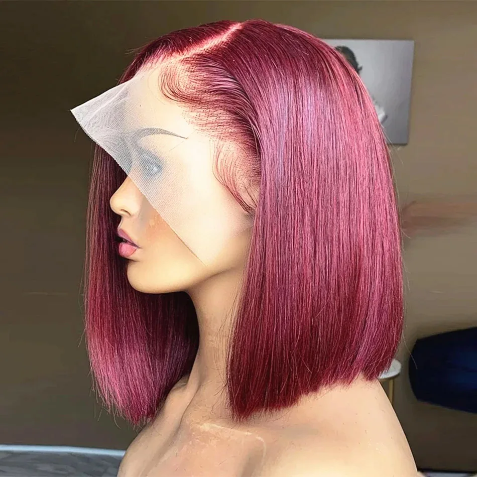 Straight Short Bob Wig Burgundy Lace Frontal Wig Human Hair Glueless Human Hair Straight 13x4 Transparent Lace Front Wigs 200%
Straight Short Bob Wig Burgundy Lace Frontal Wig Human Hair Glueless Human Hair Straight 13x4 Transparent Lace Front Wigs 200%