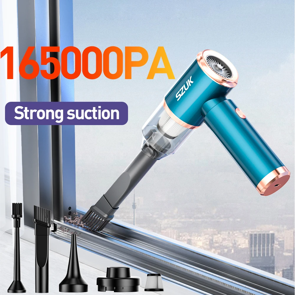 SZUK Car Vacuum Cleaner 165000PA Strong Suction Cordless Wireless Cleaner Portable HandHeld Mini Vacuum Cleaner Cleaning Machine
SZUK Car Vacuum Cleaner 165000PA Strong Suction Cordless Wireless Cleaner Portable HandHeld Mini Vacuum Cleaner Cleaning Machine