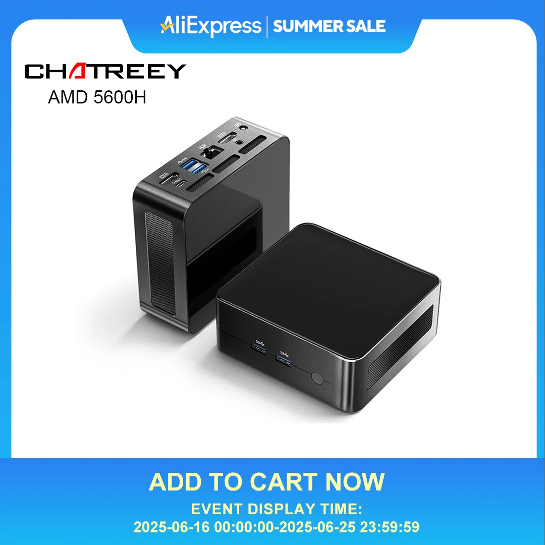 Chatreey mini PC AN2P R5 5625U Gaming Desktop computer NVME SSD WIFI6 2x HD Windows 11 Pro
Chatreey mini PC AN2P R5 5625U Gaming Desktop computer NVME SSD WIFI6 2x HD Windows 11 Pro