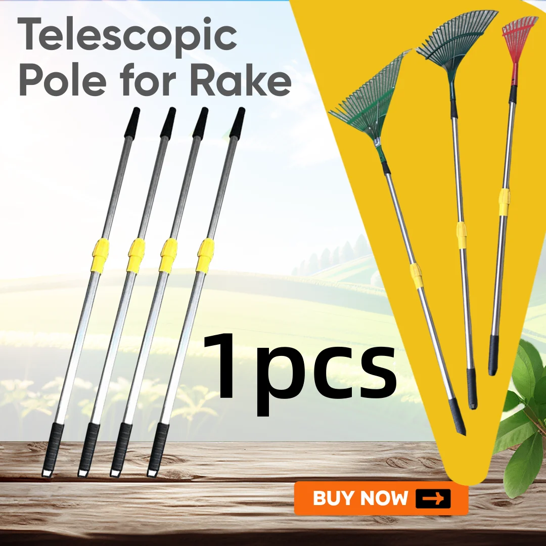 Telescopic Pole for Rake Stainless Steel 27 to 47 inch Long Adjustable Length Retractable Rod for Leaves Rake Accessories
Telescopic Pole for Rake Stainless Steel 27 to 47 inch Long Adjustable Length Retractable Rod for Leaves Rake Accessories