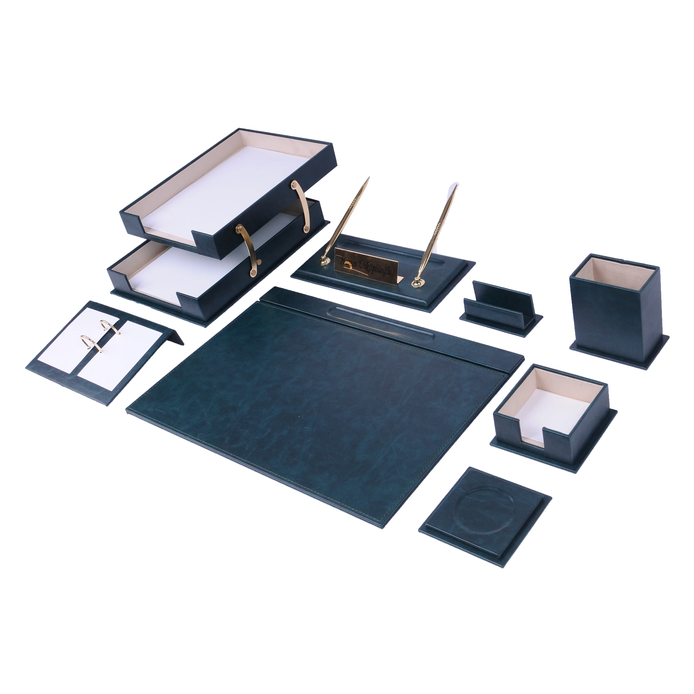Leather 10 Pieces Desk Set With Double Document Tray Desk Organizer Office Accessories Desk Accessories Desk Pad Large Mouse Pad
Leather 10 Pieces Desk Set With Double Document Tray Desk Organizer Office Accessories Desk Accessories Desk Pad Large Mouse Pad