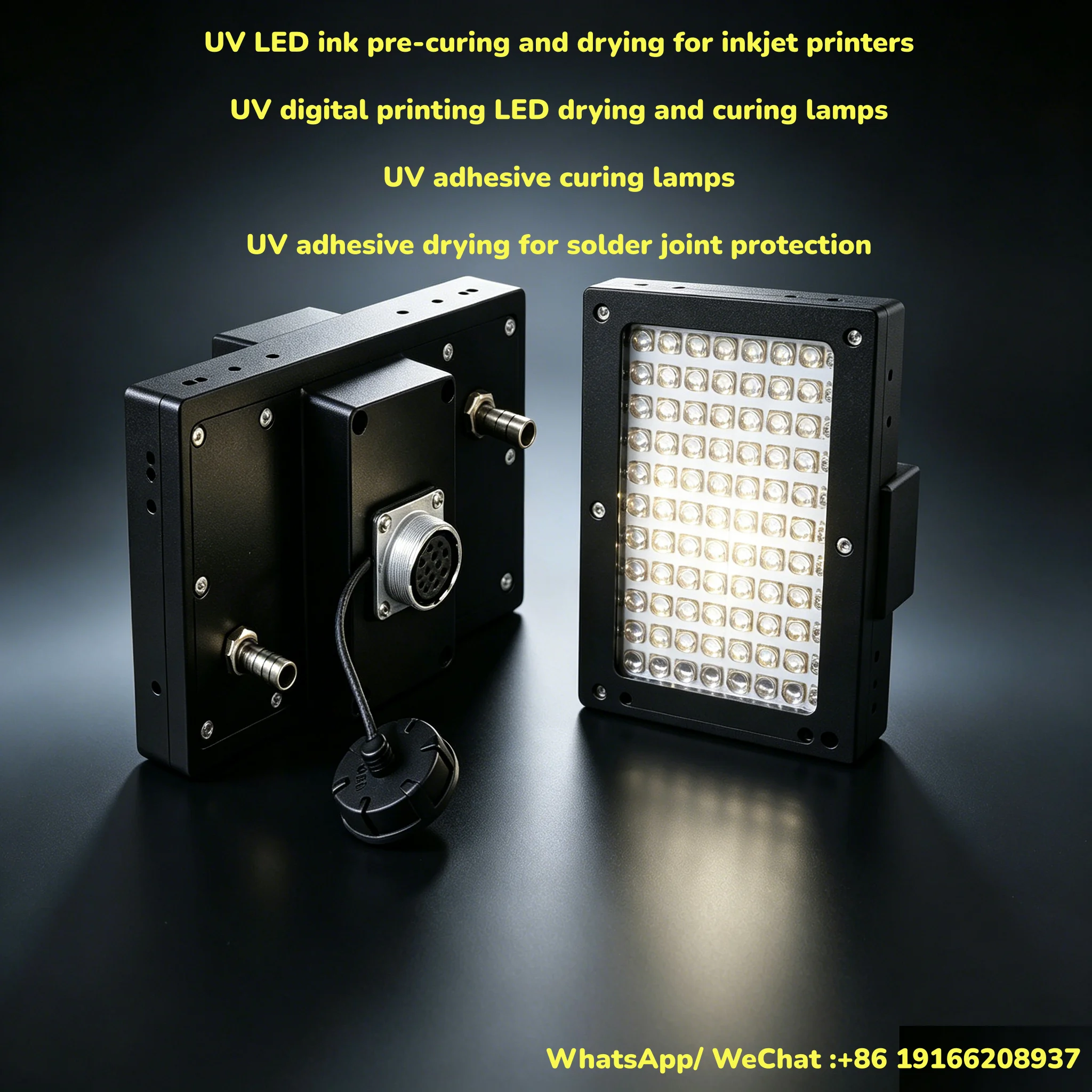 167*62mm LED UV Curing Lamp 20-22W/cm2 for Inkjet Pre Curing UV Glue Shadowless Glue LCD Screen Edge Sealing FPC Circuit Board
167*62mm LED UV Curing Lamp 20-22W/cm2 for Inkjet Pre Curing UV Glue Shadowless Glue LCD Screen Edge Sealing FPC Circuit Board