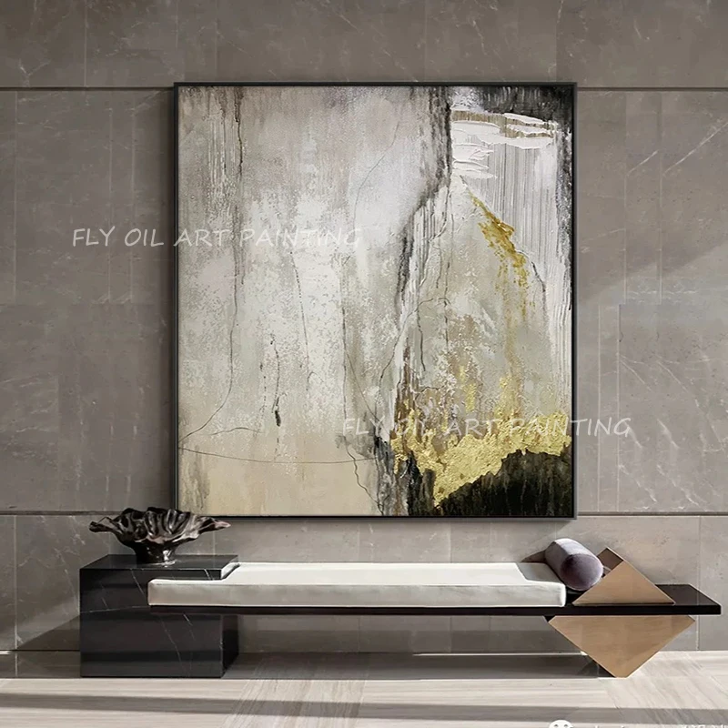 100% Handmade gold foil abstract landscape sqaure picture grey canvas oil painting for home decoration as a gift unframe
100% Handmade gold foil abstract landscape sqaure picture grey canvas oil painting for home decoration as a gift unframe