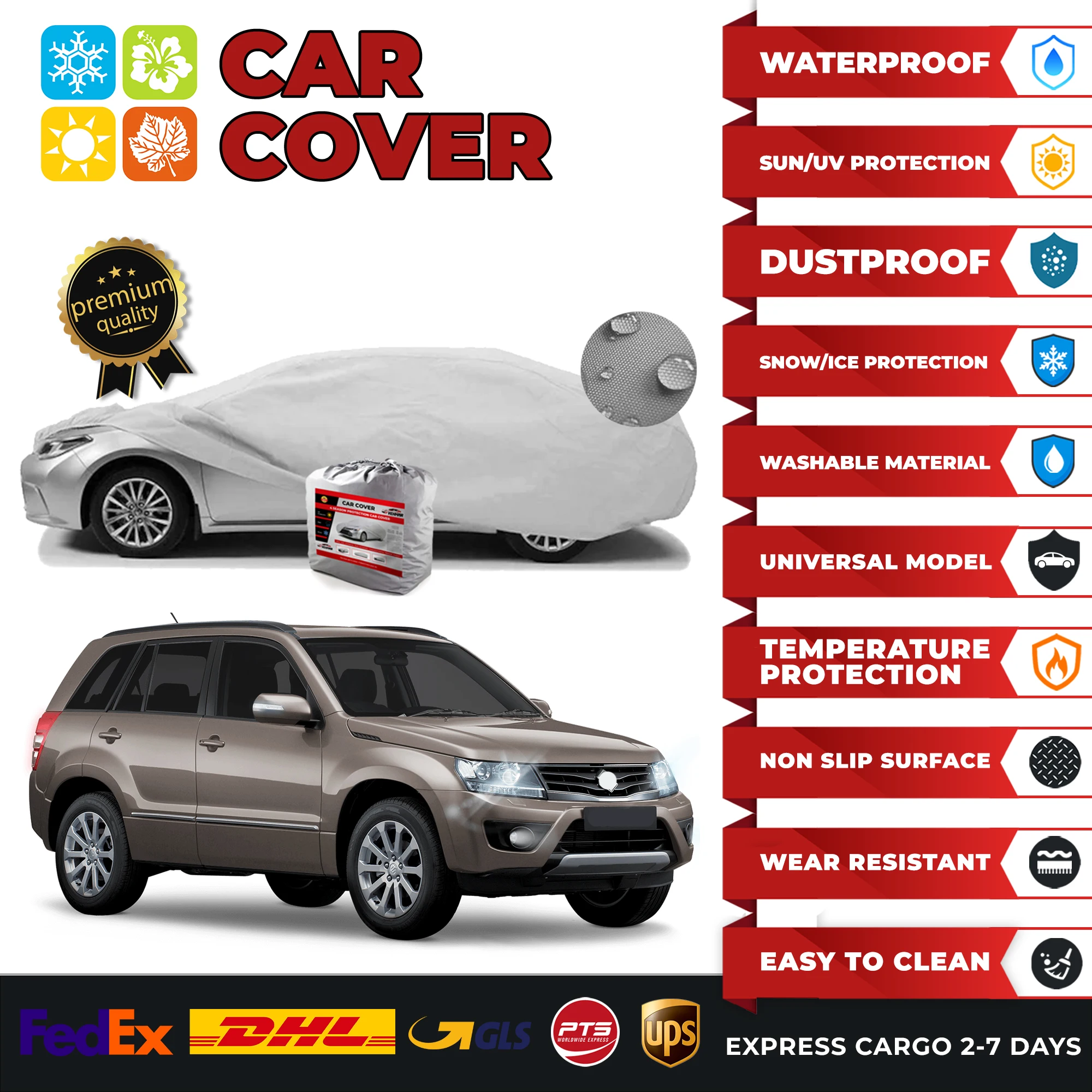 Автомобильный чехол для Suzuki Grand Vitara, универсальные автомобильные чехлы для дома и улицы, полное покрытие автомобиля, защита от солнца, УФ, пыли
Автомобильный чехол для Suzuki Grand Vitara, универсальные автомобильные чехлы для дома и улицы, полное покрытие автомобиля, защита от солнца, УФ, пыли