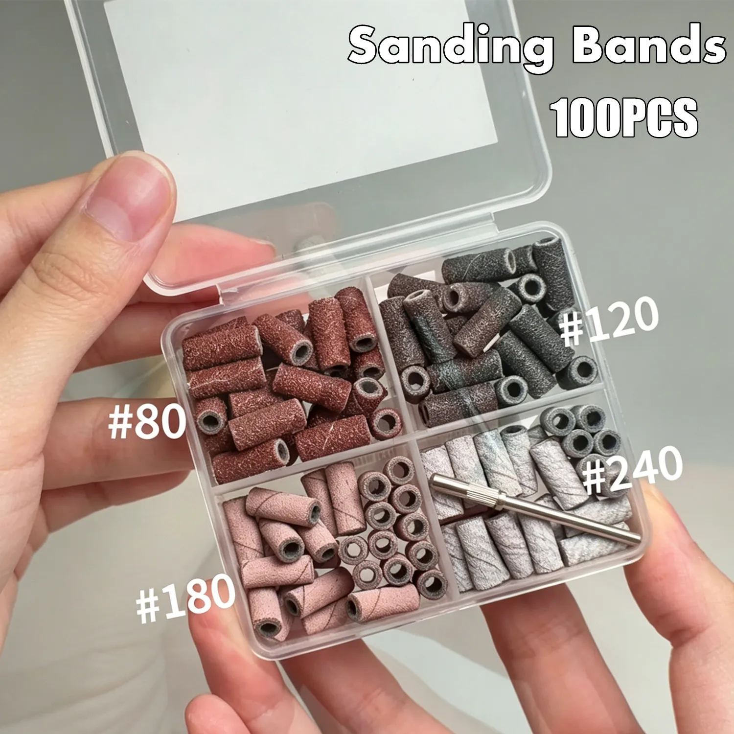 Makartt Nail Drill Bits Sanding Bands for Nail Drill, 100Pcs 4 Color Coarse Fine 80/120/180/240 Grit File Sand with 3.1mm
Makartt Nail Drill Bits Sanding Bands for Nail Drill, 100Pcs 4 Color Coarse Fine 80/120/180/240 Grit File Sand with 3.1mm