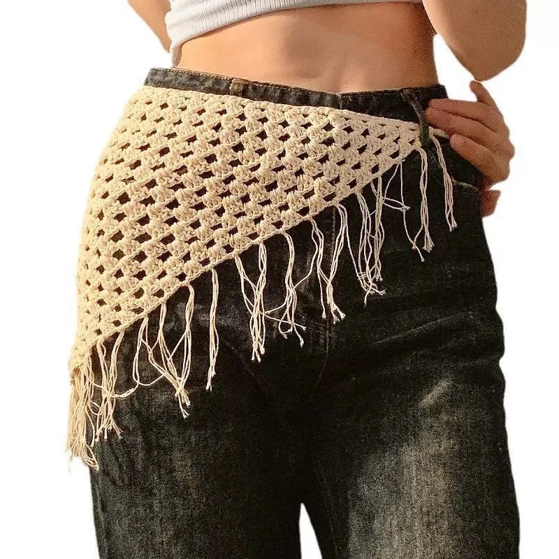 Women's Bohemian Beach Fashion Waist Scarf Headband Tassel Knit Skirt Wrap Sexy Hollow Fringe Crochet Bikini Cover Up Bottom
Women's Bohemian Beach Fashion Waist Scarf Headband Tassel Knit Skirt Wrap Sexy Hollow Fringe Crochet Bikini Cover Up Bottom