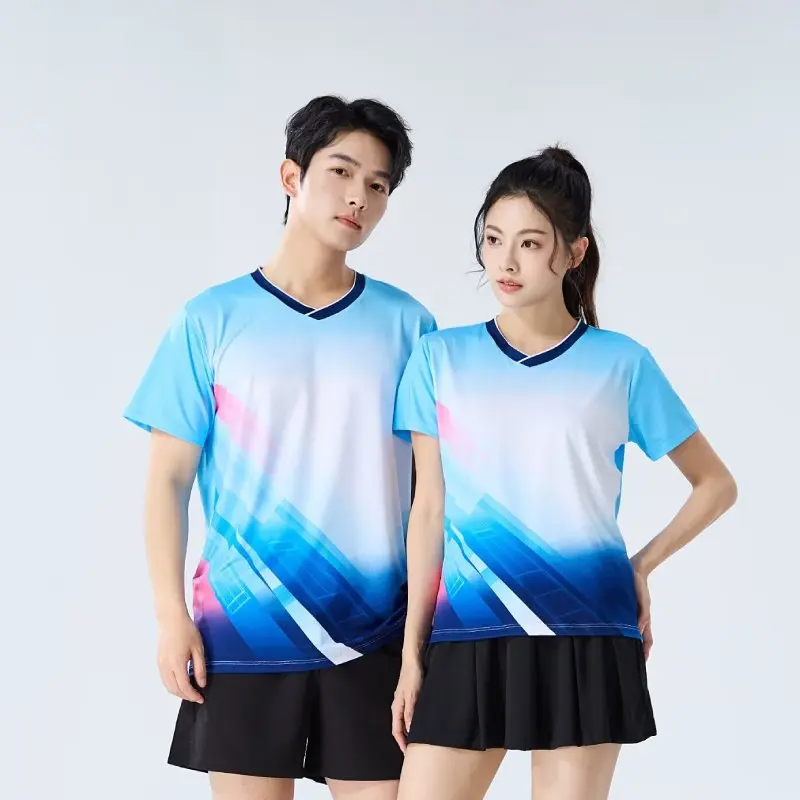 New Long Lasting Sublimation Tennis Shirt Quick Dry Badminton Jersey Men's And Women's Breathable Ping Pong Training Tees
New Long Lasting Sublimation Tennis Shirt Quick Dry Badminton Jersey Men's And Women's Breathable Ping Pong Training Tees