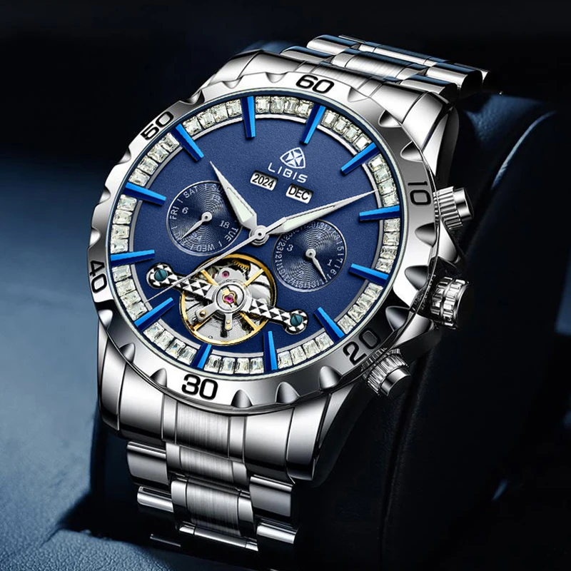 Business Skeleton Men's Watch Luxury Automatic Mechanical Watches Calendar Luminous Waterproof Stainless Steel Strap
Business Skeleton Men's Watch Luxury Automatic Mechanical Watches Calendar Luminous Waterproof Stainless Steel Strap