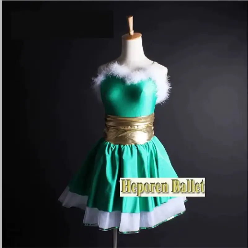 Girl Soft Green Short Ballet Dresses With Bowknot, Masquerade Stage Dancewear Ballet Dress For Merry Christmas
Girl Soft Green Short Ballet Dresses With Bowknot, Masquerade Stage Dancewear Ballet Dress For Merry Christmas