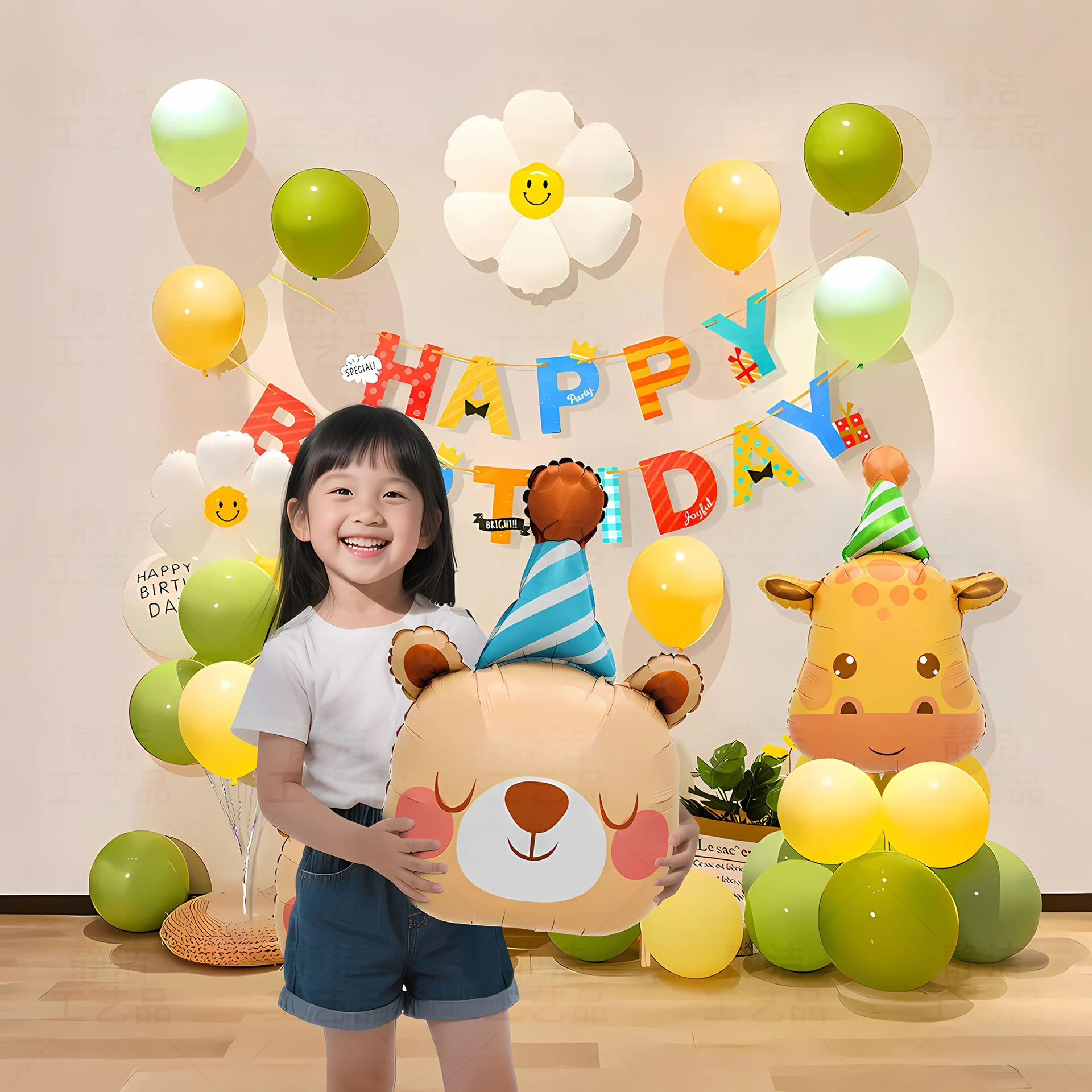 Letters Happy Birthday Balloon Banner Kit Bear Giraffe Flower Latex Foil Balloon Decoration For Kids Adults Birthday Party 
Letters Happy Birthday Balloon Banner Kit Bear Giraffe Flower Latex Foil Balloon Decoration For Kids Adults Birthday Party