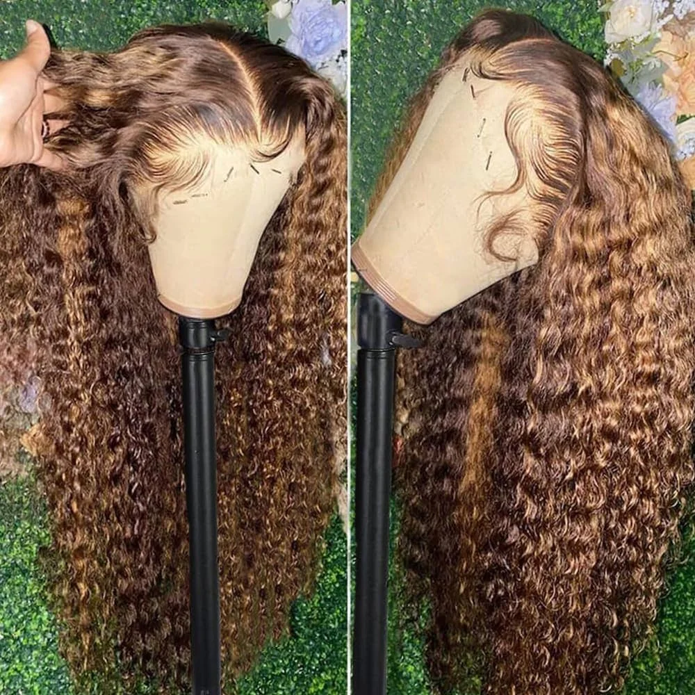 30 32 Inch 4/27 Highlight Deep Wave 13x6 Hd Lace Front Human Hair Wigs Ombre Brown Curly Hair Wigs Pre Plucked Lace Frontal Wigs
30 32 Inch 4/27 Highlight Deep Wave 13x6 Hd Lace Front Human Hair Wigs Ombre Brown Curly Hair Wigs Pre Plucked Lace Frontal Wigs