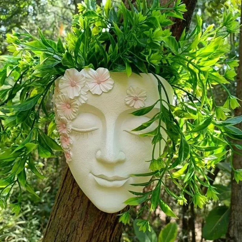 Creative Human Face Flower Pot Mask Vase Plant Pot Resin Craft Wall-hanging Flower Pot Home Balcony Garden Fence Wall Decoration
Creative Human Face Flower Pot Mask Vase Plant Pot Resin Craft Wall-hanging Flower Pot Home Balcony Garden Fence Wall Decoration