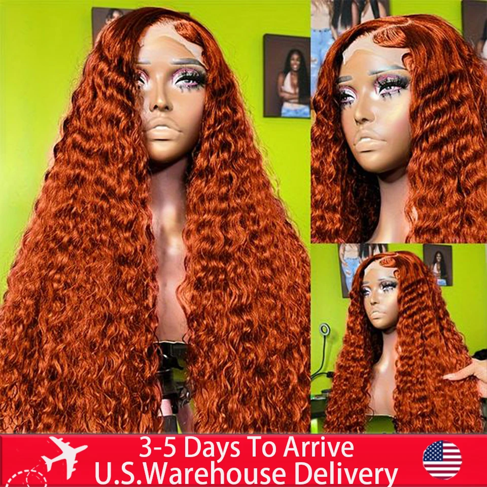 Ginger Orange Lace Front Wig Deep Wave Curly Full Lace Front Human Hair Wigs Water Wave HD Lace Frontal Wig Factory Price
Ginger Orange Lace Front Wig Deep Wave Curly Full Lace Front Human Hair Wigs Water Wave HD Lace Frontal Wig Factory Price