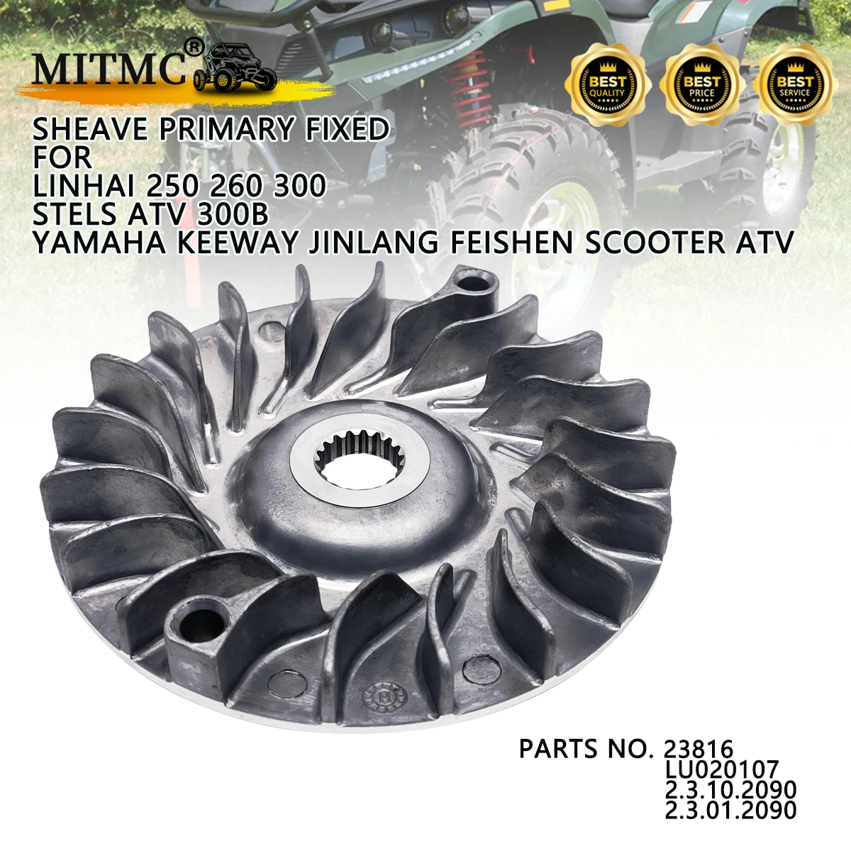 170M.9.1-7 Variator Drive Face 23816 For Linhai 250 260 300 Yamaha Keeway Jinlang Feishen Scooter ATV
170M.9.1-7 Variator Drive Face 23816 For Linhai 250 260 300 Yamaha Keeway Jinlang Feishen Scooter ATV