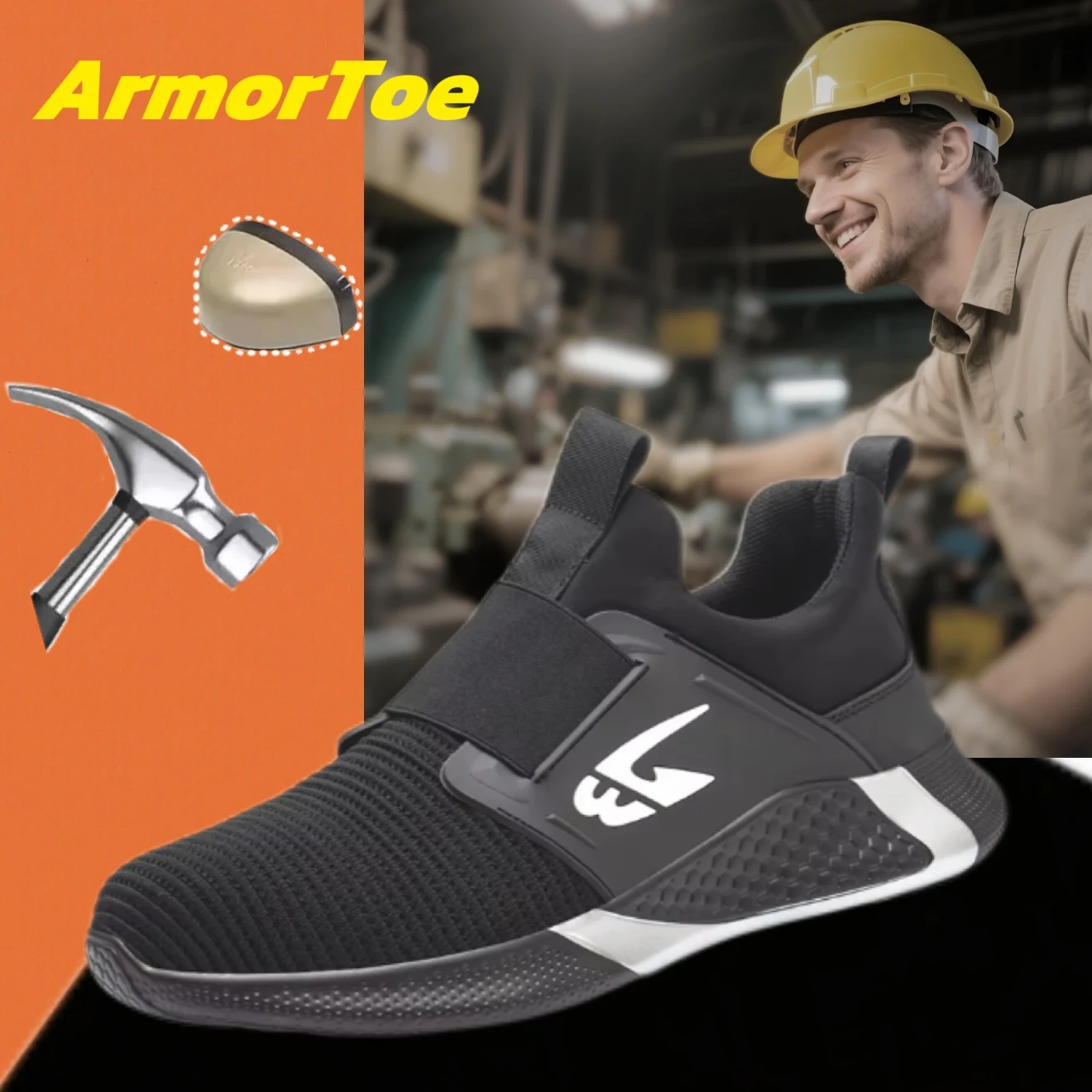 ArmorToe Four Seasons Anti-smash Anti-stabbing Steel Head Safety Shoes Waterproof Wear-resistant Work Shoes Sneakers #Armor2807
ArmorToe Four Seasons Anti-smash Anti-stabbing Steel Head Safety Shoes Waterproof Wear-resistant Work Shoes Sneakers #Armor2807