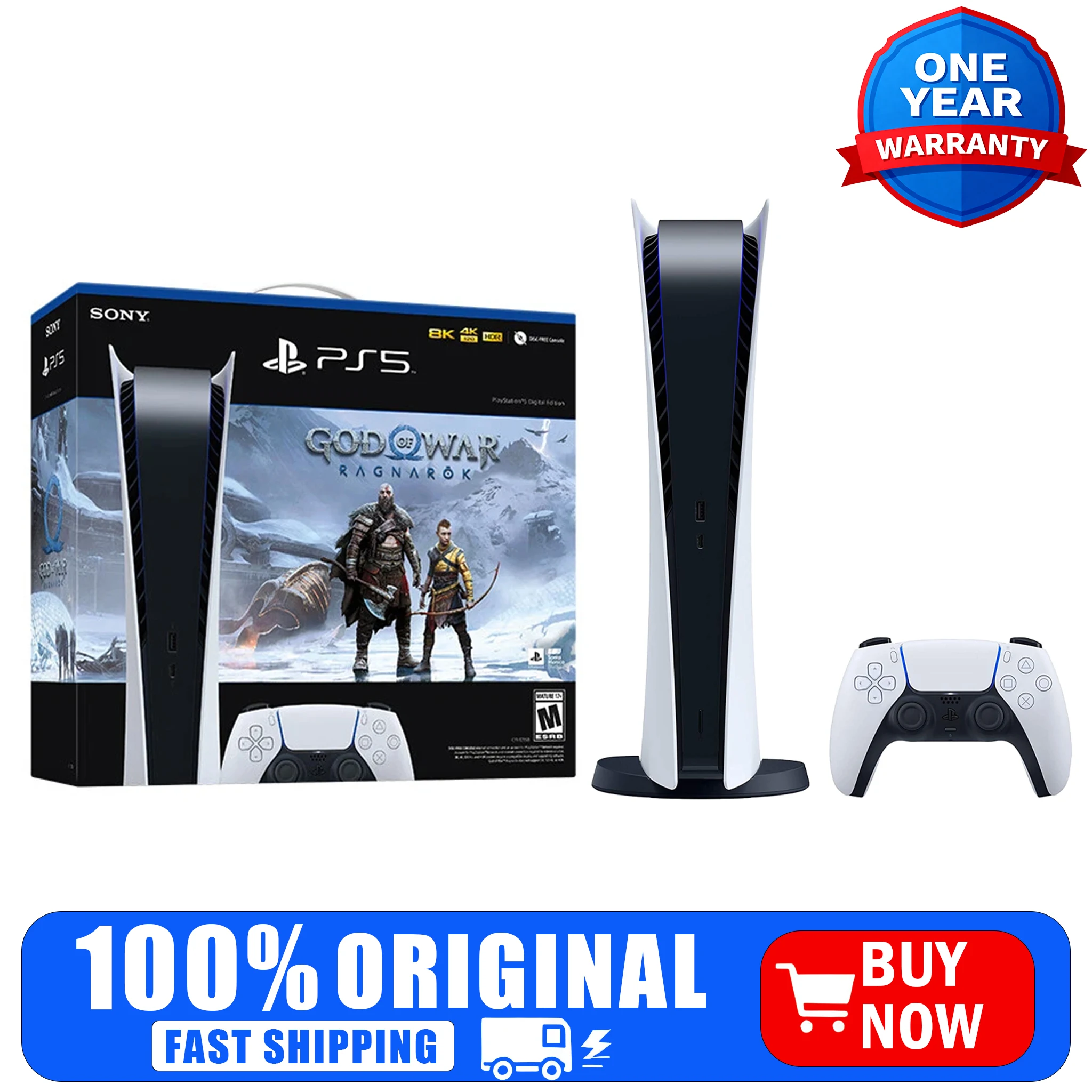 Игровая консоль Sony PlayStation 5 Digital Edition (825 ГБ) – комплект с игрой God of War Ragnarök
Игровая консоль Sony PlayStation 5 Digital Edition (825 ГБ) – комплект с игрой God of War Ragnarök