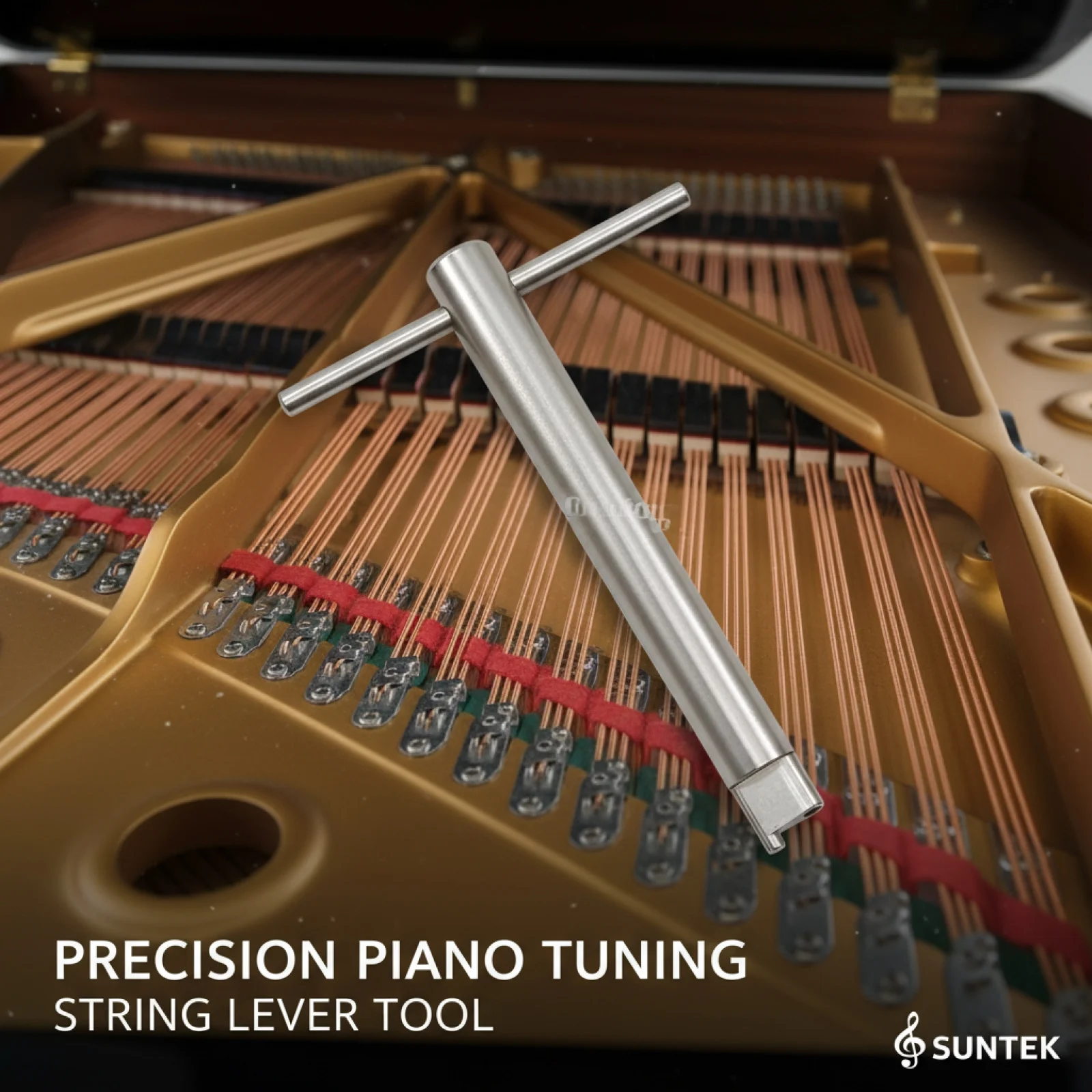 Portable Piano Tuning Wrench Compact Metal Repair Tool for Precise String Adjustments and Beginner Instrument Maintenance