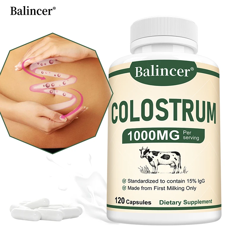 Colostrum 1000mg Capsules, Support Gut Digestive Health, Immune Defense, Muscle Recovery, Focus, Skin, Hair & Nails Wellness
Colostrum 1000mg Capsules, Support Gut Digestive Health, Immune Defense, Muscle Recovery, Focus, Skin, Hair & Nails Wellness