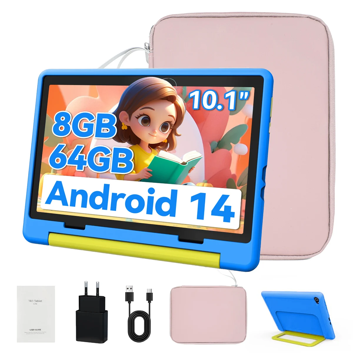 KT1016 Kid Tablet 10.1Inch Android14 Quad Core 8GB RAM 64GB ROM 1TB Expand WiFi Bluetooth Children's Gift Kids Software With Bag
KT1016 Kid Tablet 10.1Inch Android14 Quad Core 8GB RAM 64GB ROM 1TB Expand WiFi Bluetooth Children's Gift Kids Software With Bag