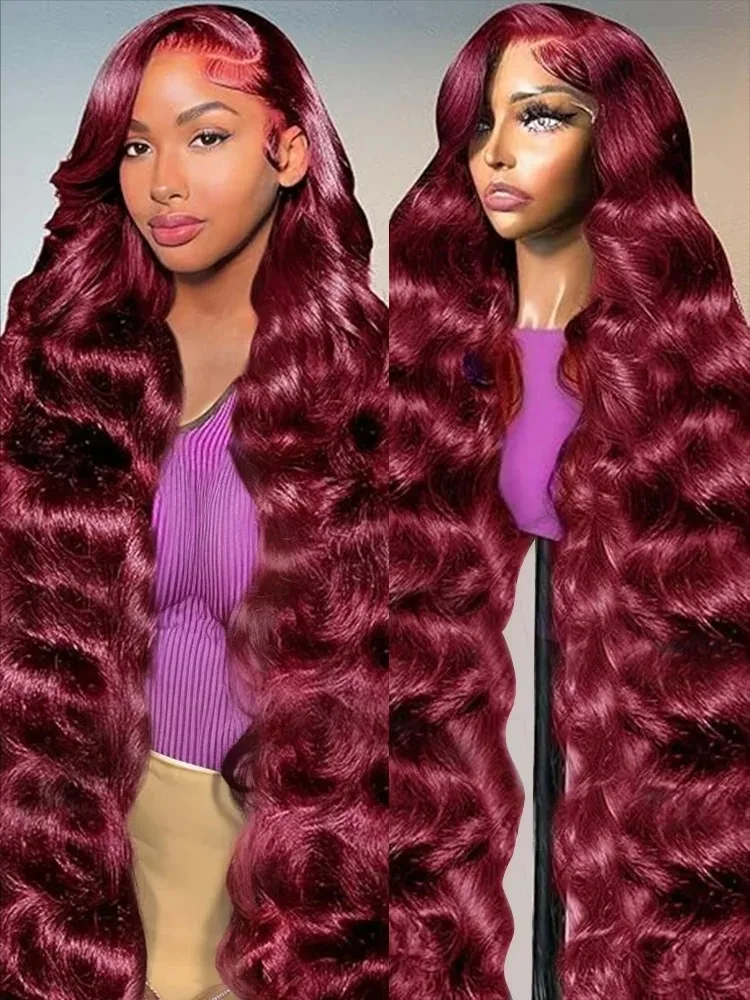 200 Density 99j Burgundy Body Wave 13x6 HD Lace Frontal Wig Human Hair Water Wave Pre Plucked 28 30 32 Inch 13x4 Lace Front Wig
200 Density 99j Burgundy Body Wave 13x6 HD Lace Frontal Wig Human Hair Water Wave Pre Plucked 28 30 32 Inch 13x4 Lace Front Wig