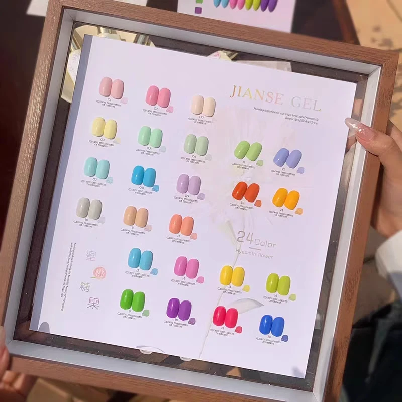 JIANSE 24 Colors Macaron Solid color Mismatched Nail gel set New model 2024 Nail art kit Hot selling Non-toxic Uv gel Nail salon
JIANSE 24 Colors Macaron Solid color Mismatched Nail gel set New model 2024 Nail art kit Hot selling Non-toxic Uv gel Nail salon