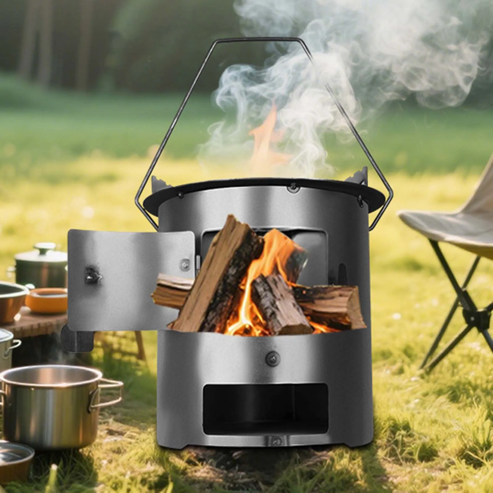 20cm Portable Wood Furnace Outdoor Cooking Gear for Trekking Beach Hiking Picnic BBQ Fishing Multi-Functional Summer Winter
20cm Portable Wood Furnace Outdoor Cooking Gear for Trekking Beach Hiking Picnic BBQ Fishing Multi-Functional Summer Winter