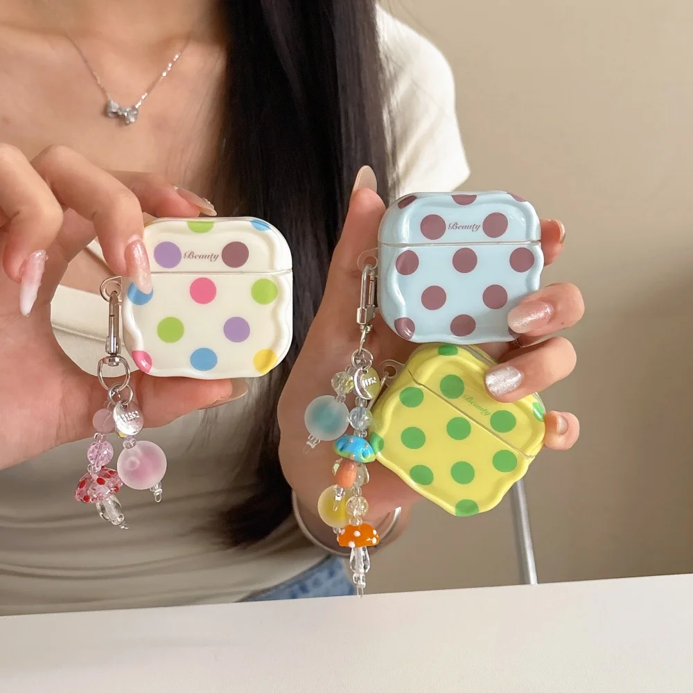 Korean Ins Colorful Polka Dot Cute Earphone Case Suitable For Apple Airpods 1 2 3 4 Pro 2 Pro3 Fashion Anti-Fall Case With Charm
Korean Ins Colorful Polka Dot Cute Earphone Case Suitable For Apple Airpods 1 2 3 4 Pro 2 Pro3 Fashion Anti-Fall Case With Charm
