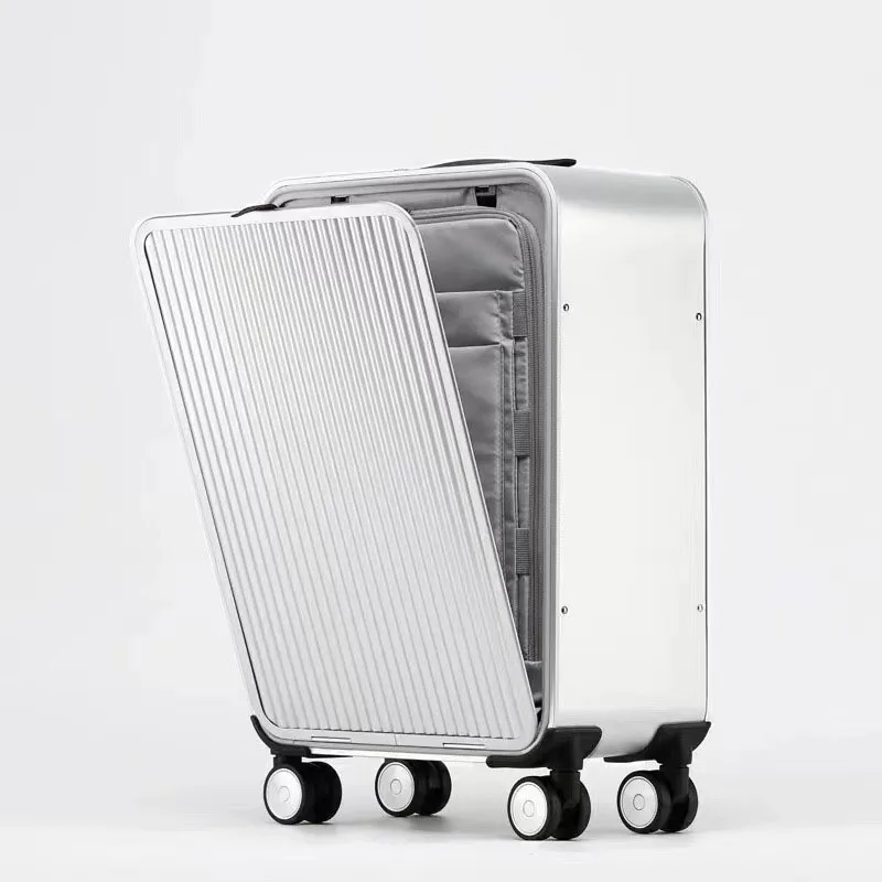 Front Opening Full Aluminum Magnesium Alloy Luggage Side Opening Trolley Case Male 17 inch Metal Boarding Box 20 inch 24 inch
Front Opening Full Aluminum Magnesium Alloy Luggage Side Opening Trolley Case Male 17 inch Metal Boarding Box 20 inch 24 inch