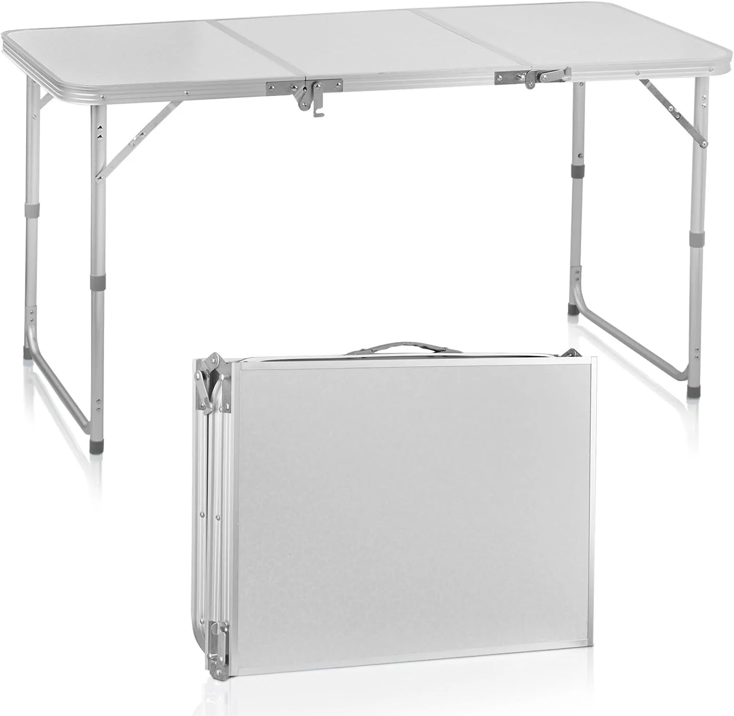 White Folding Table with Carrying Handle Height Adjustable Lightweight Portable for Indoor Outdoor Picnic,Camping,Hiking,
White Folding Table with Carrying Handle Height Adjustable Lightweight Portable for Indoor Outdoor Picnic,Camping,Hiking,