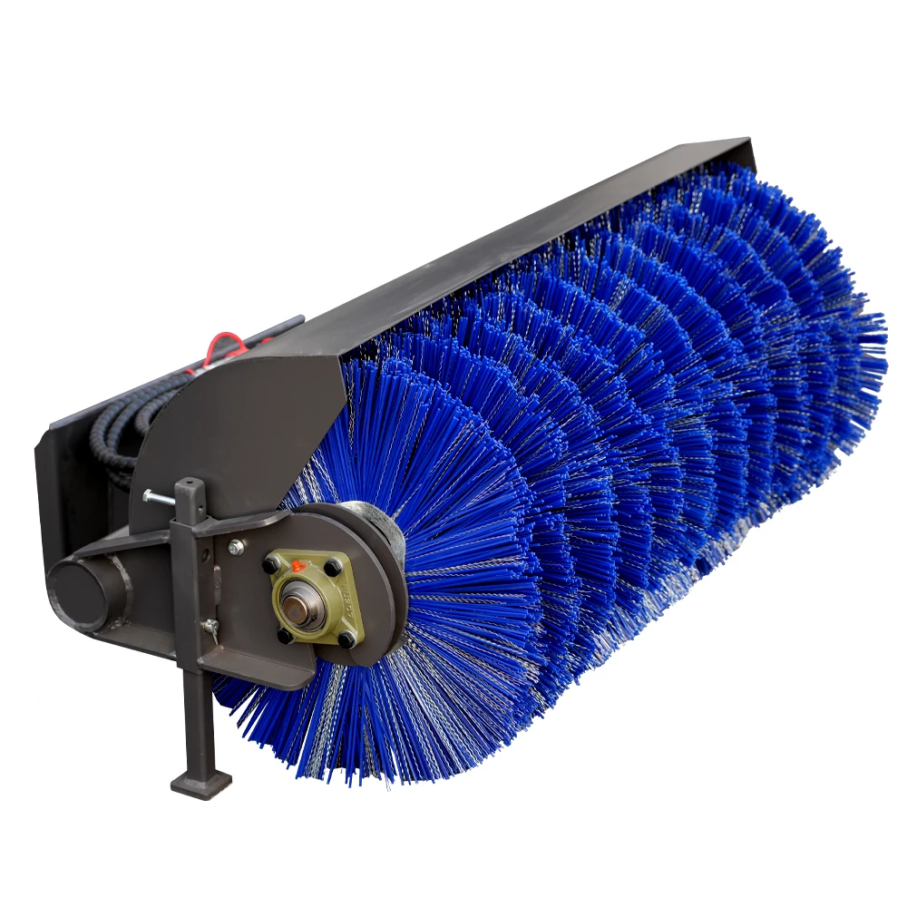 The skid steer loader attachment sweeper is suitable for cleaning large areas such as roads, construction sites and snowfields.
The skid steer loader attachment sweeper is suitable for cleaning large areas such as roads, construction sites and snowfields.