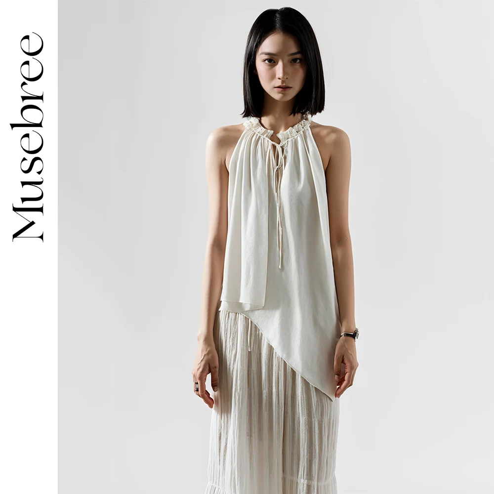 Musebree Women's Simple Halter Top Ladies White Office Lady Tank Top Summer Tops Women Clothing
Musebree Women's Simple Halter Top Ladies White Office Lady Tank Top Summer Tops Women Clothing