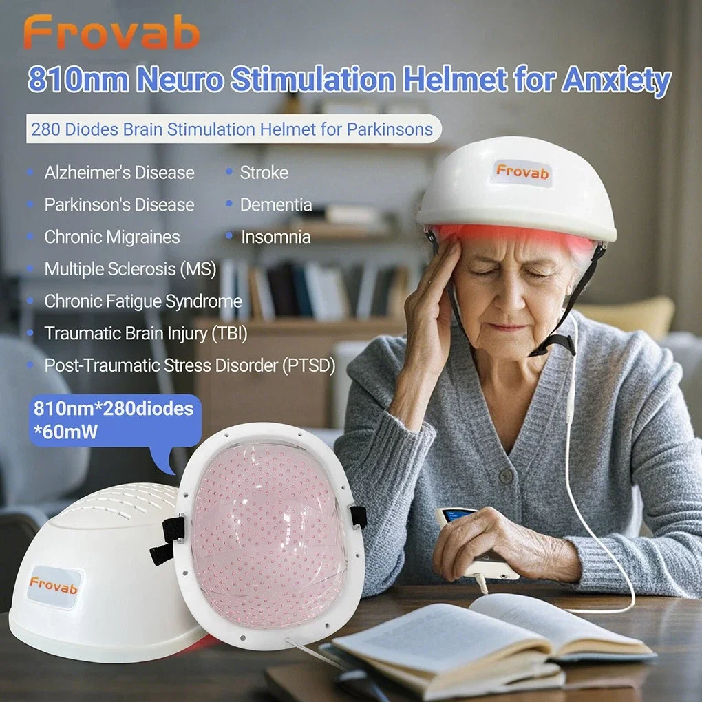 40HZ 810nm Photobiomodulation Brain Helmet Non-Invasive Infrared Light Therapy Device for Brain Fog Depression Anxiety Parkinson
40HZ 810nm Photobiomodulation Brain Helmet Non-Invasive Infrared Light Therapy Device for Brain Fog Depression Anxiety Parkinson