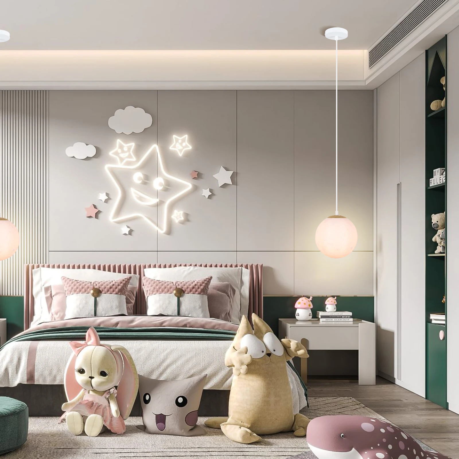 Moonlight Planet Chandelier Nordic INS Style Bedroom Wall Lamp Creative Artistic Spherical Lighting for Restaurant Bar Counter
Moonlight Planet Chandelier Nordic INS Style Bedroom Wall Lamp Creative Artistic Spherical Lighting for Restaurant Bar Counter