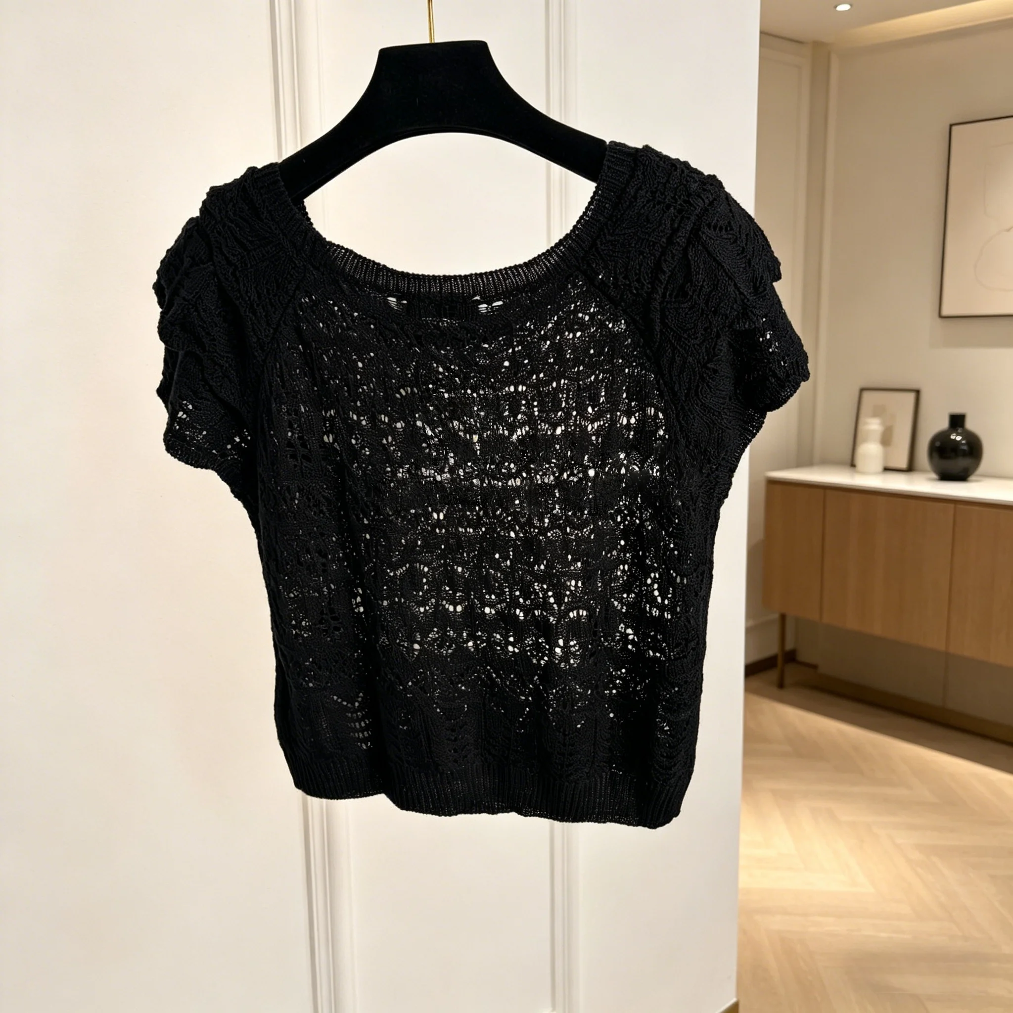 2026 Summer Women's Intricate Crochet Knit Top Flutter Sleeve Cropped Blouse ZX071
2026 Summer Women's Intricate Crochet Knit Top Flutter Sleeve Cropped Blouse ZX071