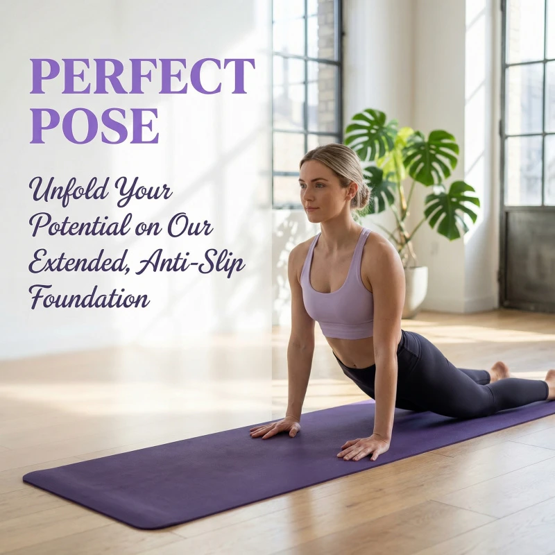 8mm extended non-slip yoga mat, high-quality exercise mat suitable for yoga, Pilates, and fitness activities.
8mm extended non-slip yoga mat, high-quality exercise mat suitable for yoga, Pilates, and fitness activities.