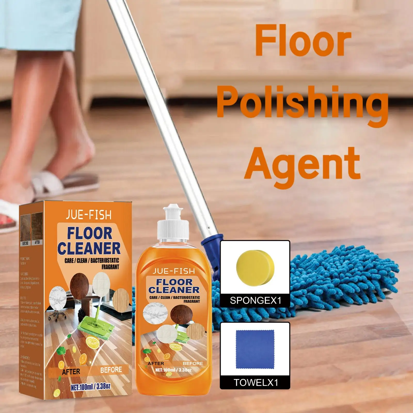 Jue-Fish 100 мл средство для полировки пола, удаление пятен от грязи, восстановление деревянного пола, обеззараживание, осветляющий средство для полировки пола 
Jue-Fish 100 мл средство для полировки пола, удаление пятен от грязи, восстановление деревянного пола, обеззараживание, осветляющий средство для полировки пола