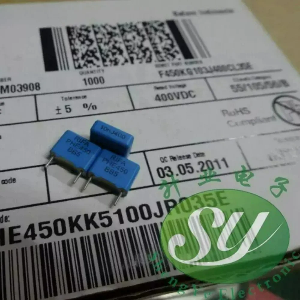 10pcs/lot RIFA PHE450 0.01uf 400V 10nF 103 J Brand New 7.5mm Film Capacitor PHE450KK5100JR
10pcs/lot RIFA PHE450 0.01uf 400V 10nF 103 J Brand New 7.5mm Film Capacitor PHE450KK5100JR