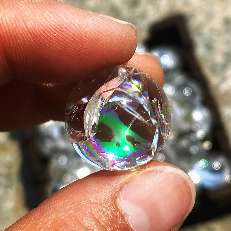 2pc/lot Natural Clear Quartz Sphere Rainbow Crack Crystal Ball Home Decor Reiki white Gemstone Ball Ornament Jewelry Accessories
2pc/lot Natural Clear Quartz Sphere Rainbow Crack Crystal Ball Home Decor Reiki white Gemstone Ball Ornament Jewelry Accessories