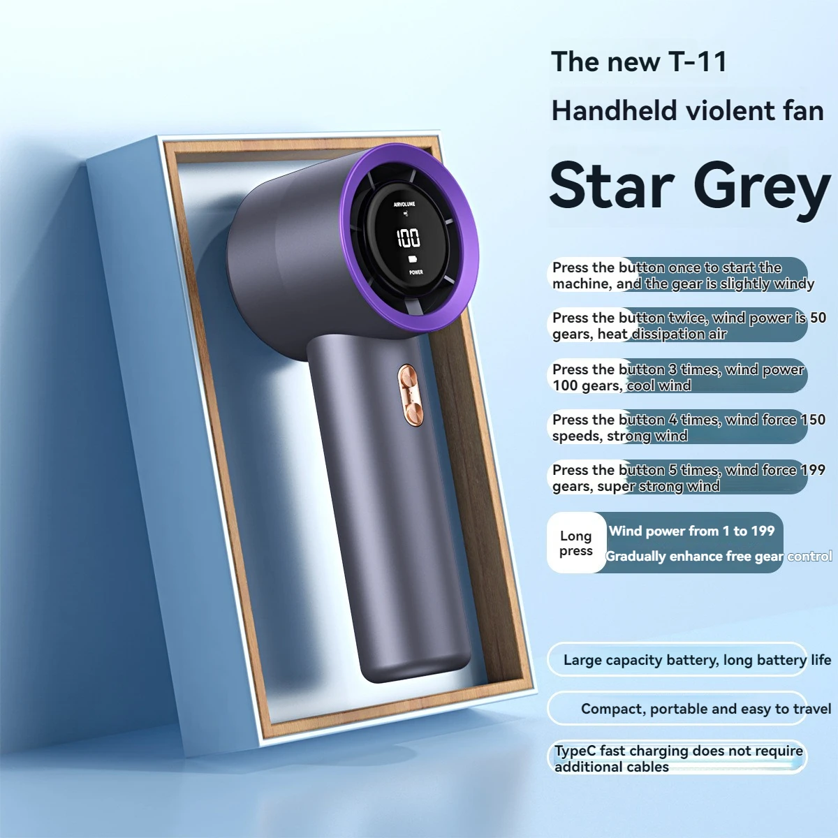 199-скоростной высокоскоростной портативный маленький вентилятор USB мини уличный портативный безлопастной турбовентилятор 3000 мАч студенческие женские летние охлаждения
199-скоростной высокоскоростной портативный маленький вентилятор USB мини уличный портативный безлопастной турбовентилятор 3000 мАч студенческие женские летние охлаждения