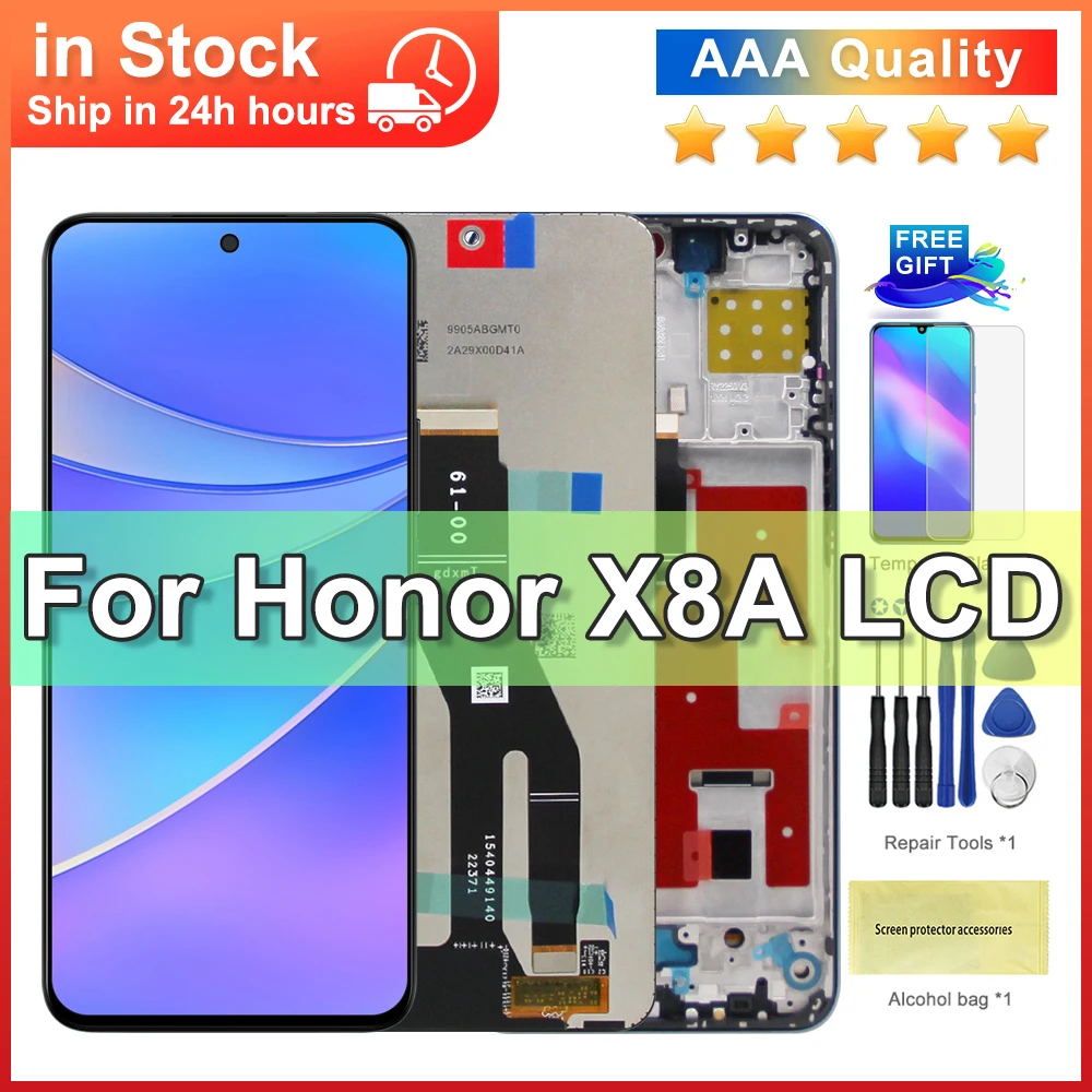 6,7-дюймовый ЖК-дисплей для Honor X8a, преобразователь сенсорного экрана в сборе для Honor X8a CRT-LX1 CRT-LX2 CRT-LX3, экран с рамкой
6,7-дюймовый ЖК-дисплей для Honor X8a, преобразователь сенсорного экрана в сборе для Honor X8a CRT-LX1 CRT-LX2 CRT-LX3, экран с рамкой