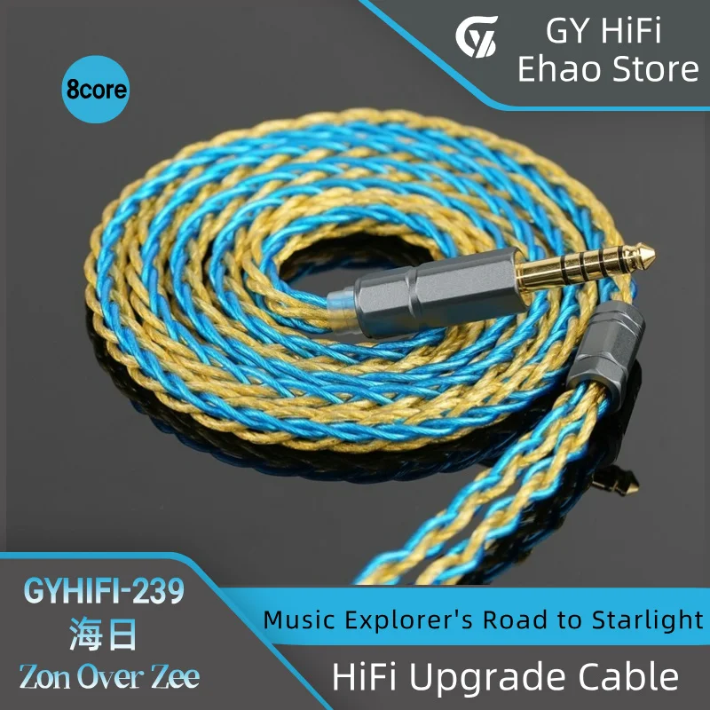 GY HiFi-239 Zon Over Zee 8-Core Upgrade IEM Cable 3.5/2.5/4.4 mm mmcx/2pin/ie900/n5005 For CKLVX CK2V IEM 1DD+4BA
GY HiFi-239 Zon Over Zee 8-Core Upgrade IEM Cable 3.5/2.5/4.4 mm mmcx/2pin/ie900/n5005 For CKLVX CK2V IEM 1DD+4BA
